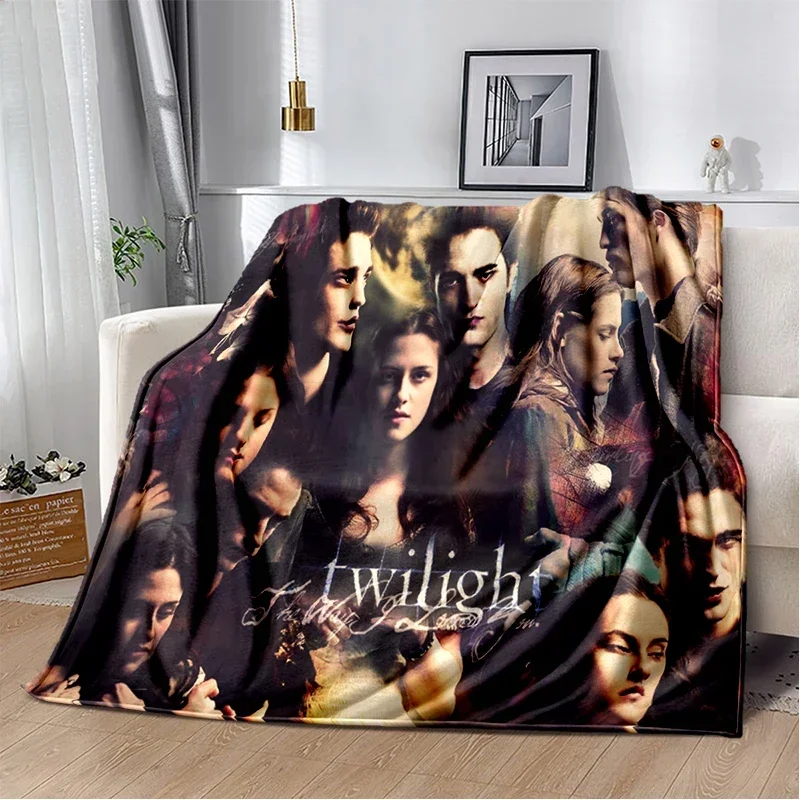 Twilight Estheticism Love Blanket Vampire Throw Blanket Werewolf Soft Cover Lightweight Warm Blankets for Bedroom
