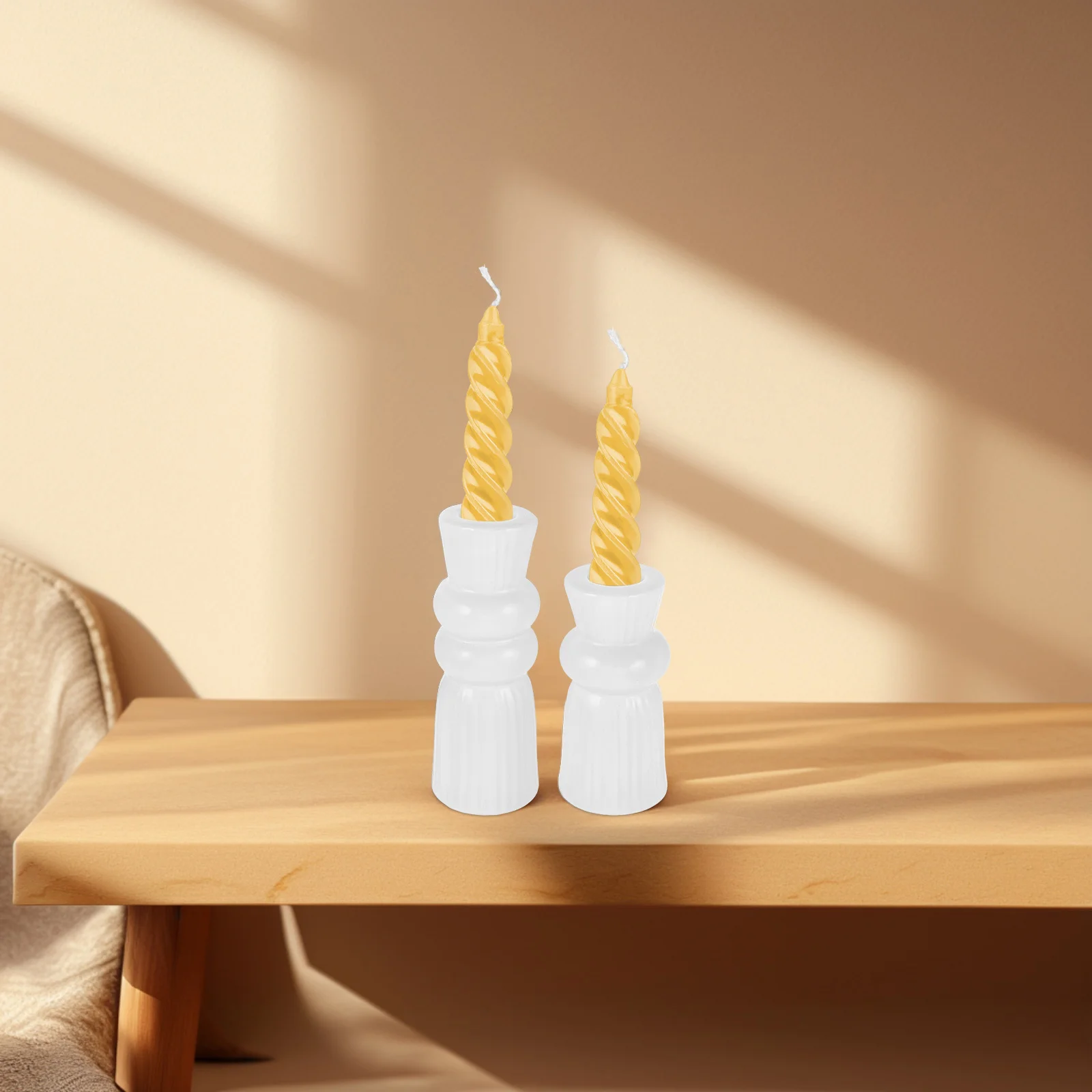 

2Pcs Modern Ceramic Candlestick Holders Decorative Pillar Candles Stand for Home Wedding Table Candles Holder Ceramic