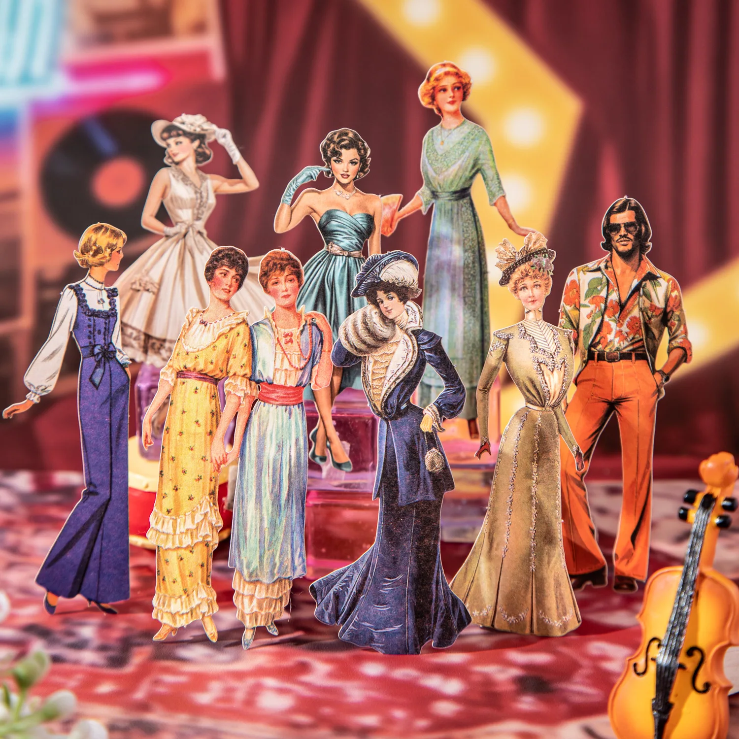 

100sheets/1lot Kawaii Scrapbook Stickers The tide of the times Junk Journal Gold Planner Stationery Decorative