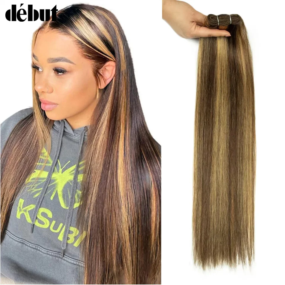 debut-meches-de-cheveux-humains-bresiliens-lisses-double-tirage-remy-couleur-p4-27-27--4--6-8--lot-de-cheveux-humains-blonds-613
