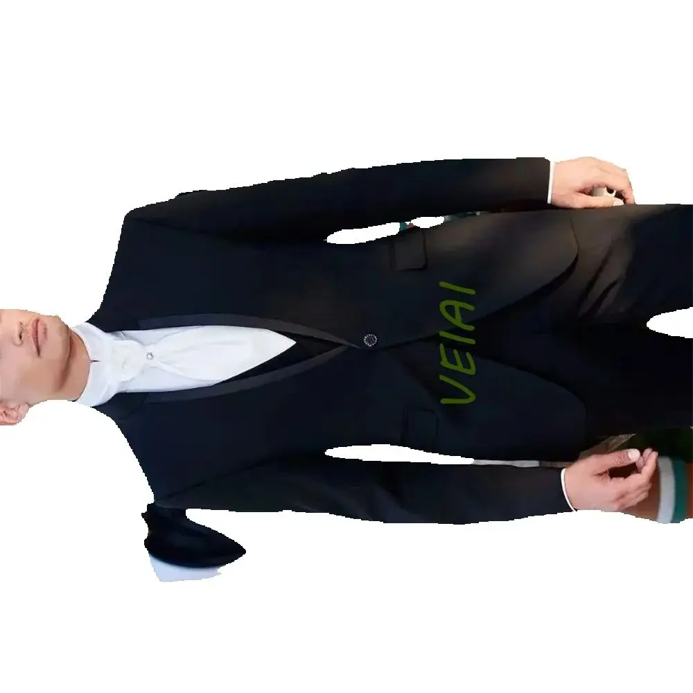 

CustomizedLuxury Suits for Men Black Single Breasted Stand Lapel Casual Party Outfits Clothing Three Piece Jacket Pants Vest Sli
