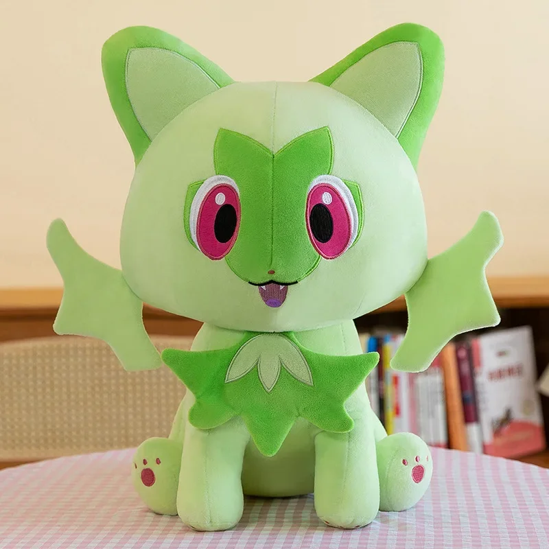 

Sprigatito Pokemon 35/60 см большие плюшевые игрушки аниме кукла милая подушка мультфильм гигантский Покемон плюшевый подарок для детей на Рождество