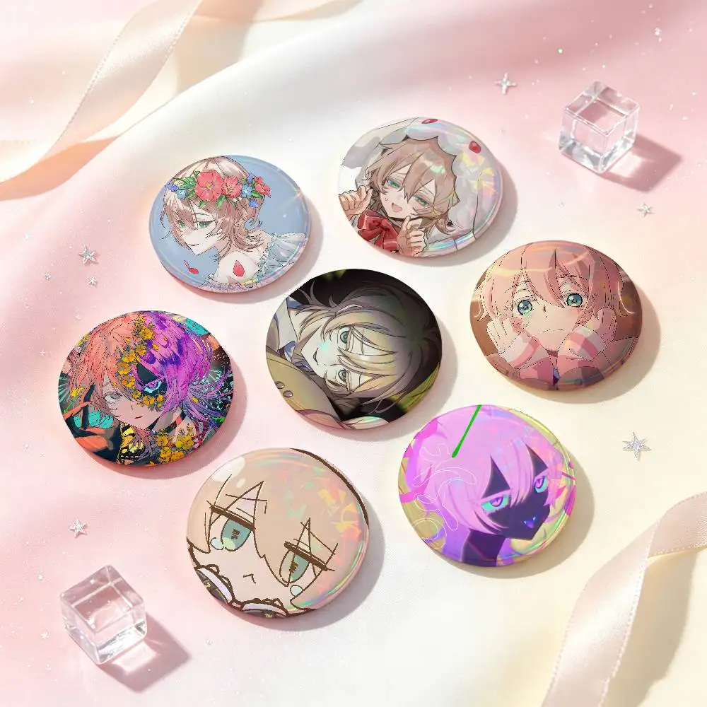 Anime MILGRAM Kusunoki Muu Badges 25 32 44 58 75 Mm Round Cosplay Pin Bag Decor Fans Collect Friends Gifts Brooch Souvenir