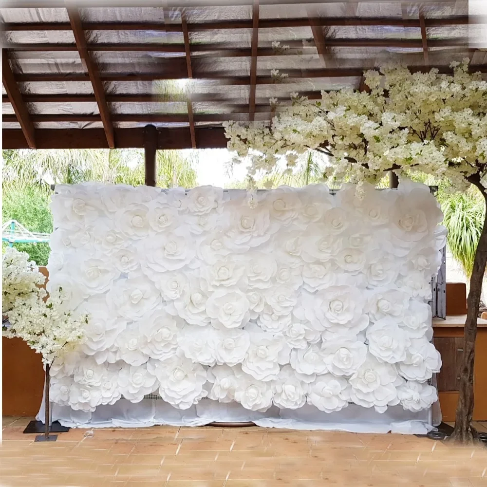 Large Foam Fake Flowers Artificial Roses Set of European Style Wedding Flower Wall Wedding Window Background Layout