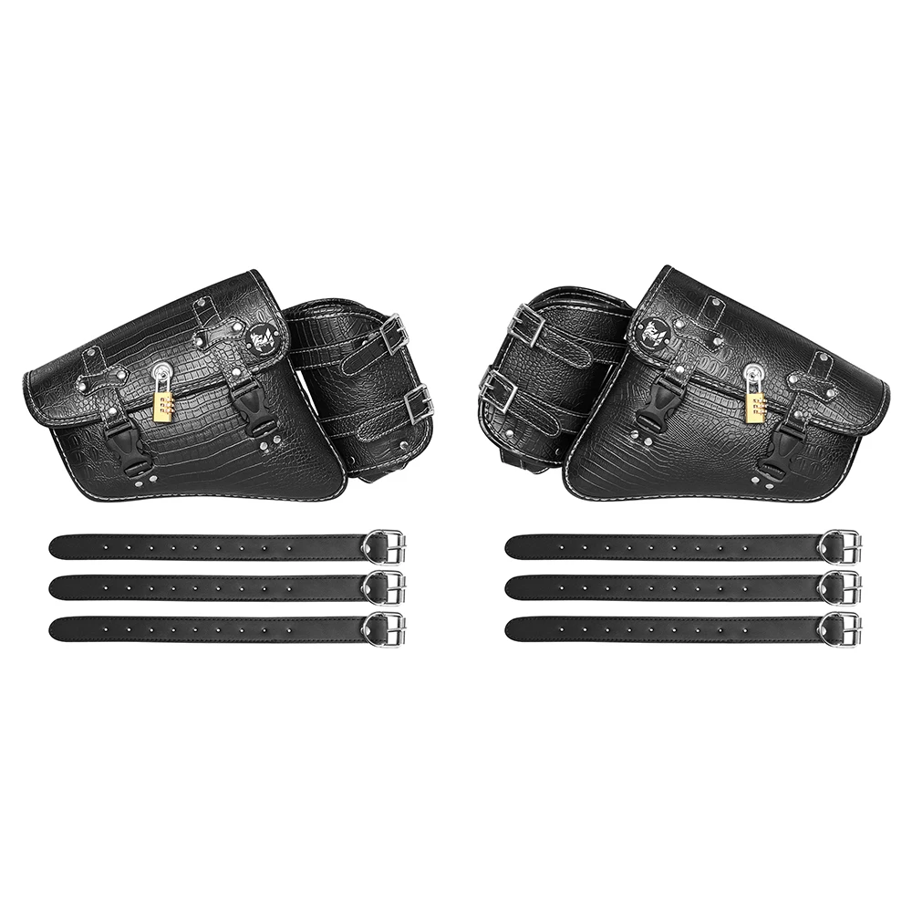 Universal Motorcycle Saddle Bag Side Waterproof Bag Fully Wrapped Rider Bag Thickened Oxford Lining Storage Bag Modified Retro