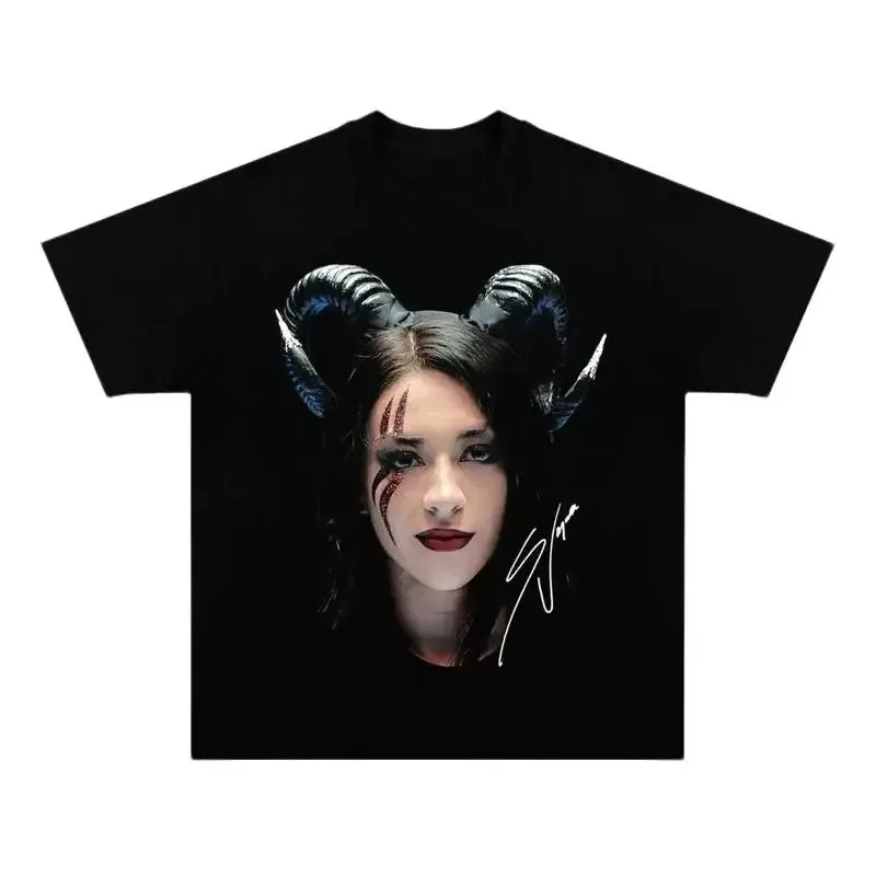 Stephanie Vaquer Merch T-shirt Men Short Sleeve Tee Unisex Tops Clothes Causal Female Y2K Tops