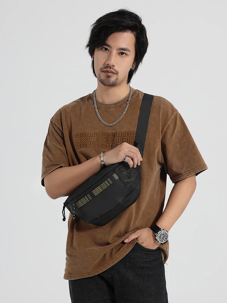 Volunteer Fanny Packs for Men 2023 New Lightweight Fashion Camping Fishing Solid Commuter Outdoor Chest Bags 1820-02