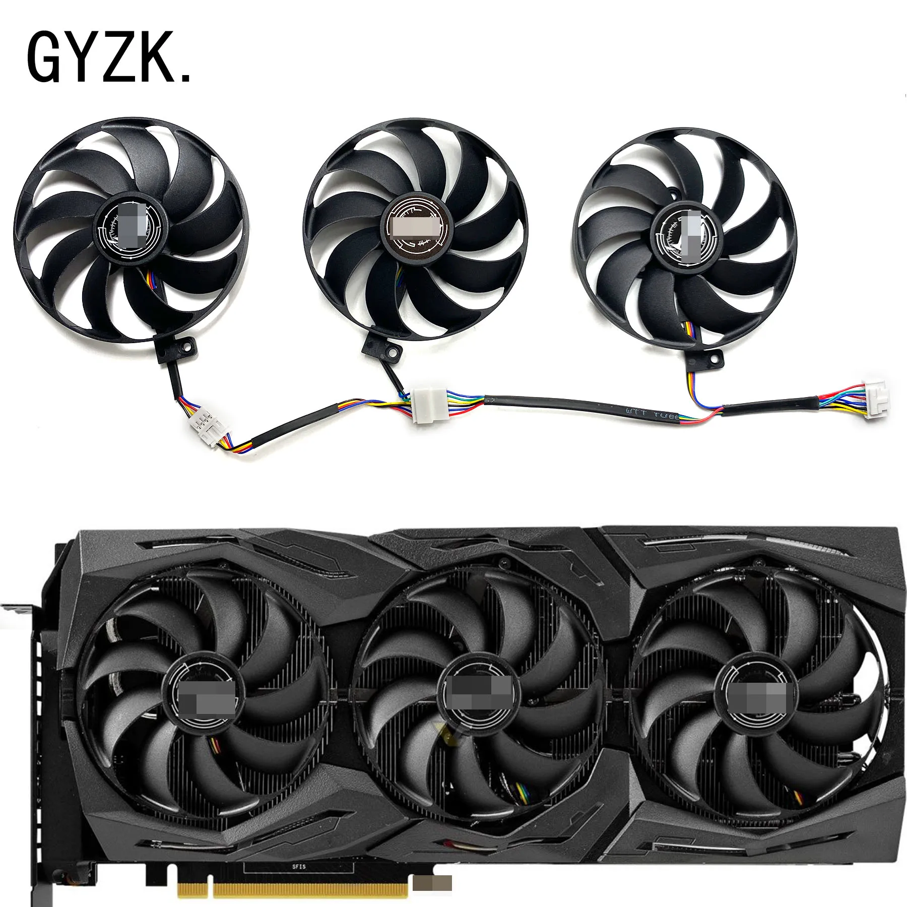 New For ASUS GeForce RTX2060S 2070 2070S 2080 2080S 2080ti GTX1660ti  ROG STRIX Graphics Card Replacement Fan FDC10H12S9-C