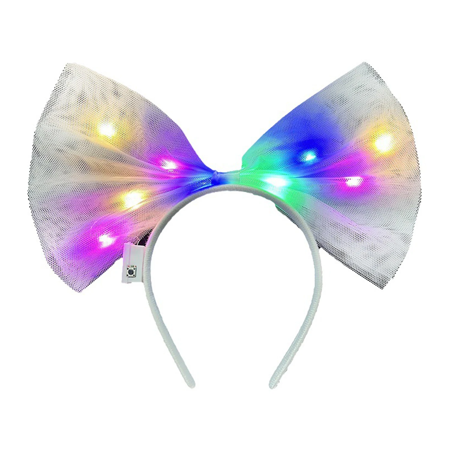 2023 Christmas Gifts for Girls LED Glowing Big Bow Headband Birthday Party Decoration Girls Hairbands With Lights