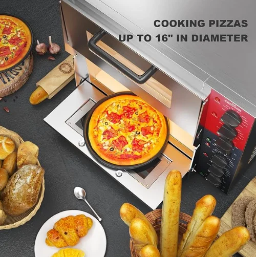 Electric Pizza Oven with pizza stone, Multipurpose Indoor Pizza oven for Restaurant use,120V/3200W