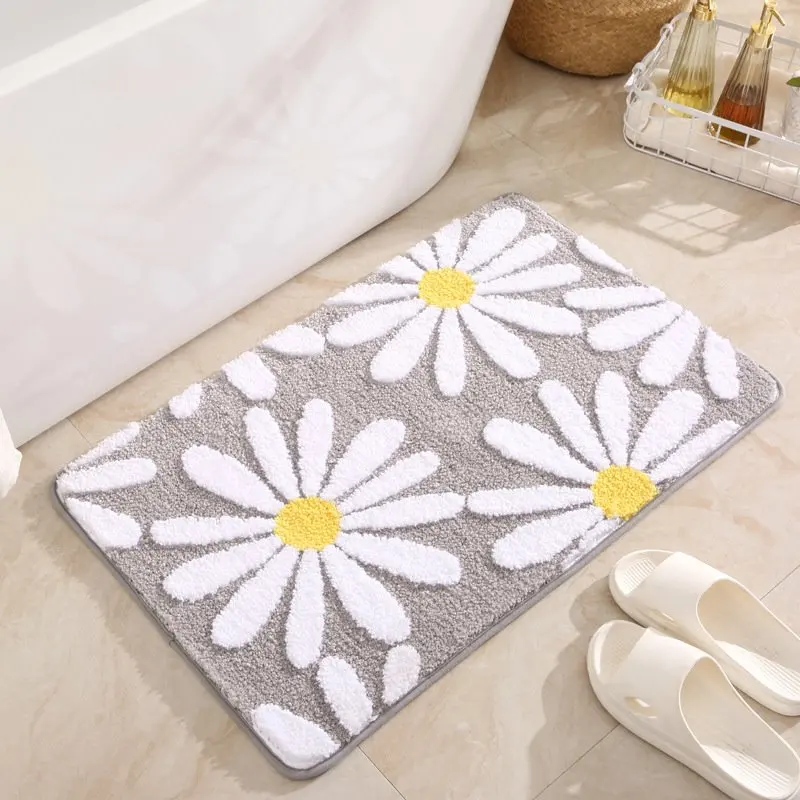 Carpet Rug Bedroom Mat room decor Bath for Foot carpets living Home floor bathroom kitchen door mats aesthetic absorbent Flower