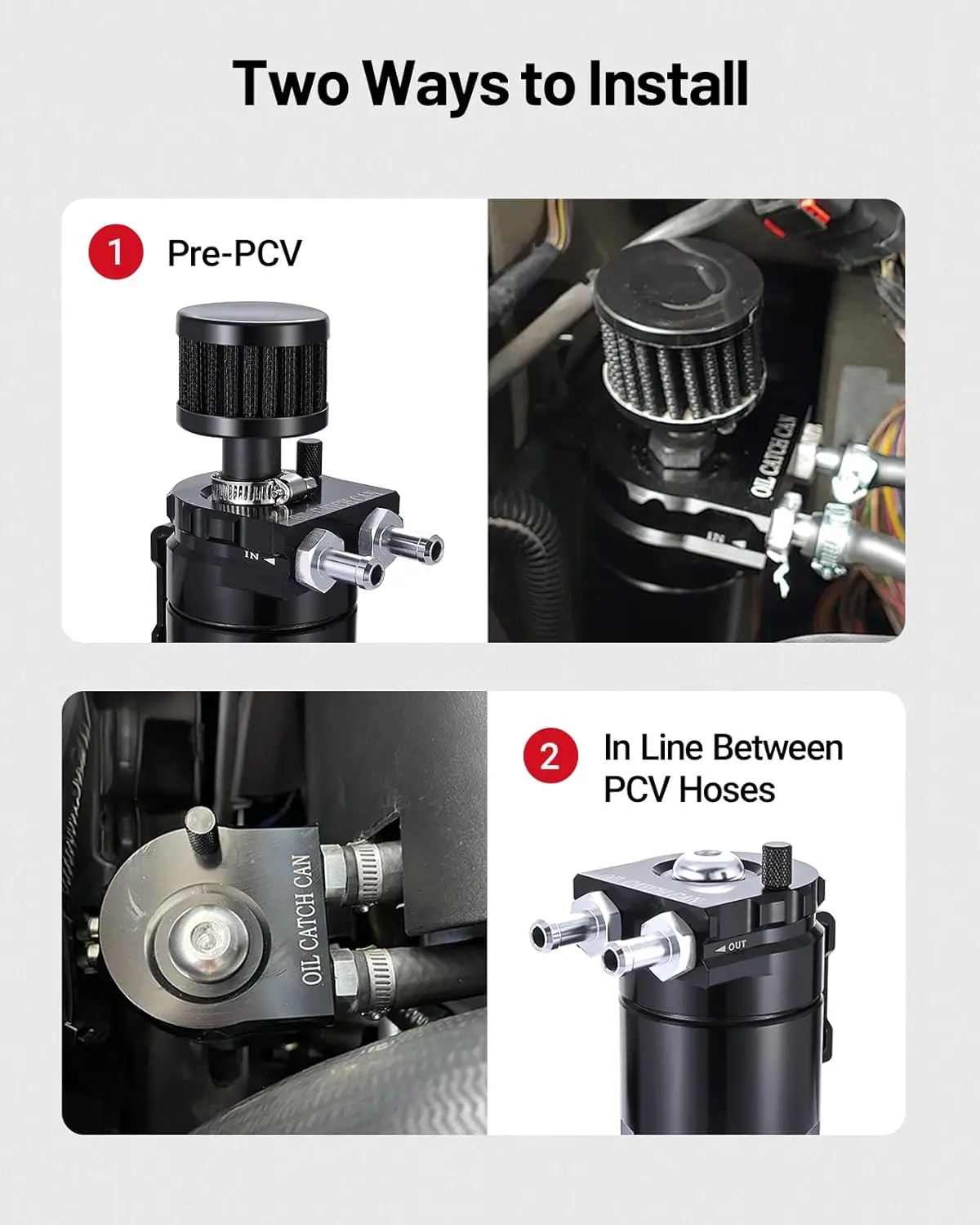 범용 배플 알루미늄 오일 캐치는 브리더 필터 OCC-1020A가 있는 저수지 탱크 오일 탱크를 할 수 있습니다.