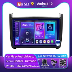 EKIY T900 For Volkswagen POLO 5 2008 - 2020 Car Radio Multimedia Player Navigation GPS Stereo DSP Android 10 CarPlay No 2din DVD