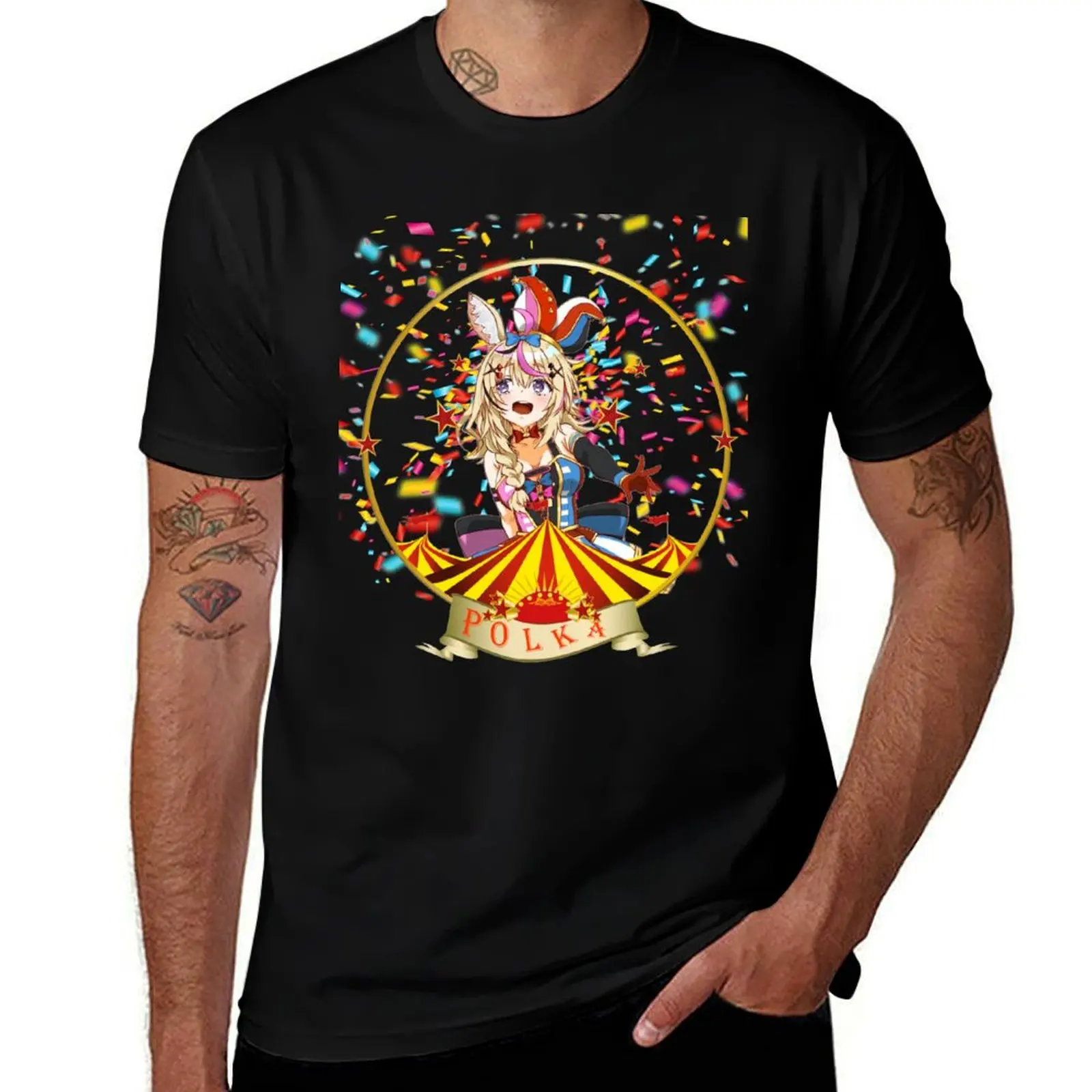 Polka Circus T-Shirt Light Athletic Short Sleeve Tee Shirt T-Shirt