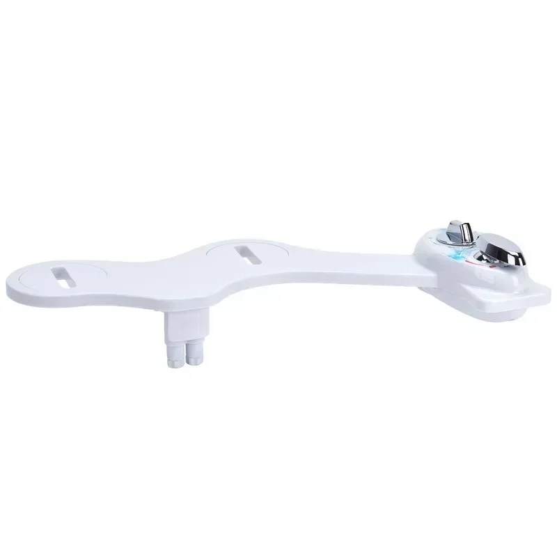 The Left Hand Dual Nozzle Bidet Non-Electric Bidet Self Cleaning (Frontal and Rear Washing) Water Bidet Toilet Seat Attachment