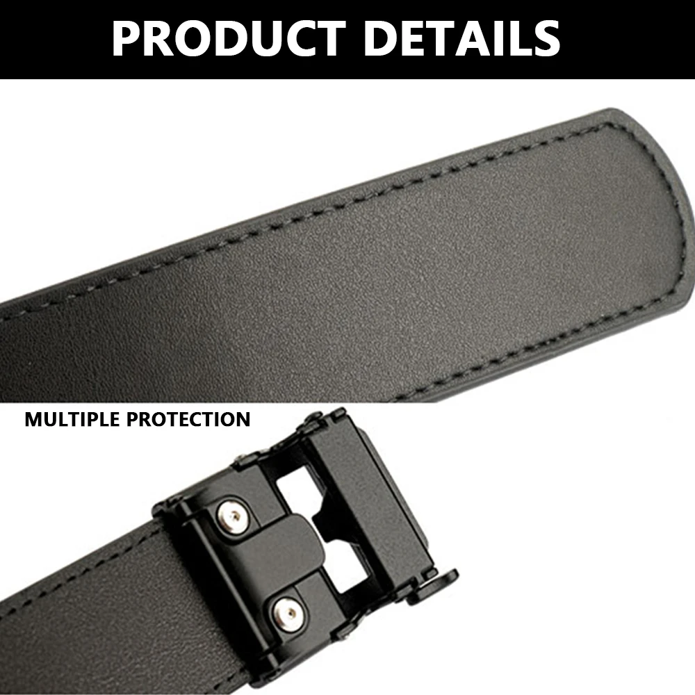 TUSHI New Leather Tactical Belt Luxury Automatic Buckle Belt for Men Belt Designer Belts Men High Quality IPSC Girdle Male Black