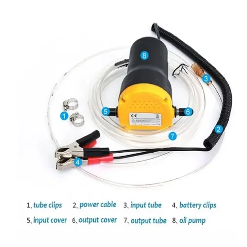 Imagen 1 del producto Bomba de aceite de motor de coche, Extractor de sumidero de fluido diésel eléctrico de 12V, succión de transferencia de combustible, barco y motocicleta eléctrica
