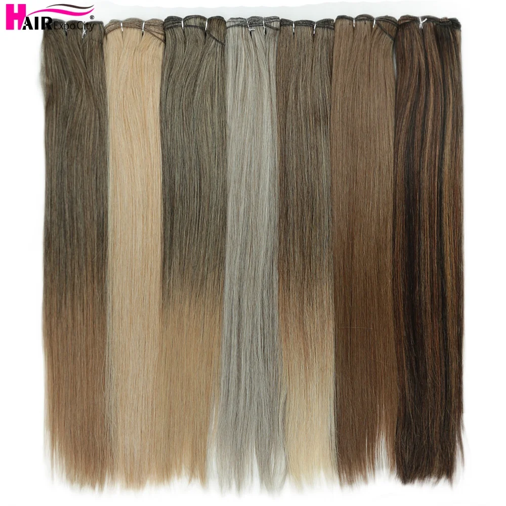 

Прямые синтетические пучки волос с эффектом омбре, светлые волосы, уток, супер длинные 26-дюймовые прямые волосы, наращивание волос Expo City