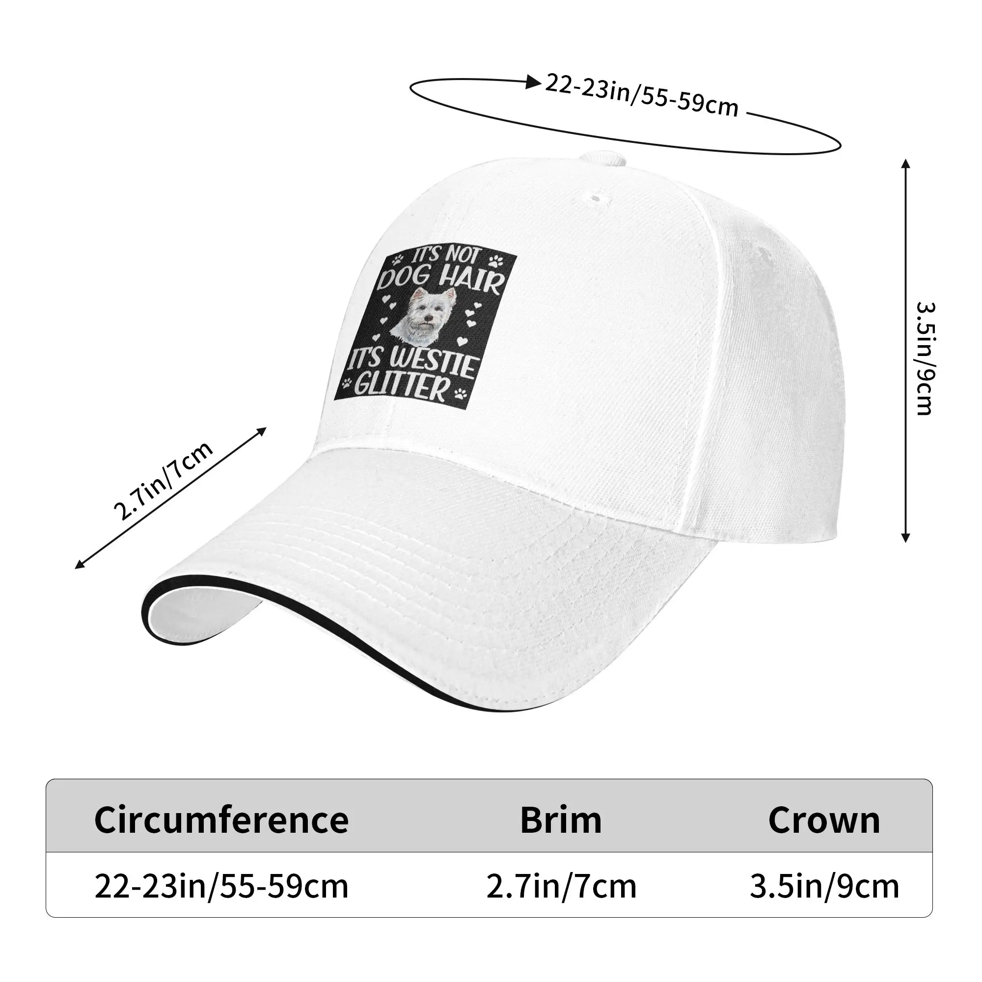 Westie dog West Highland White Terrier Cap Casual Baseball Caps Adjustable Hat Hip Hop Summer Unisex Baseball Hats Customizable