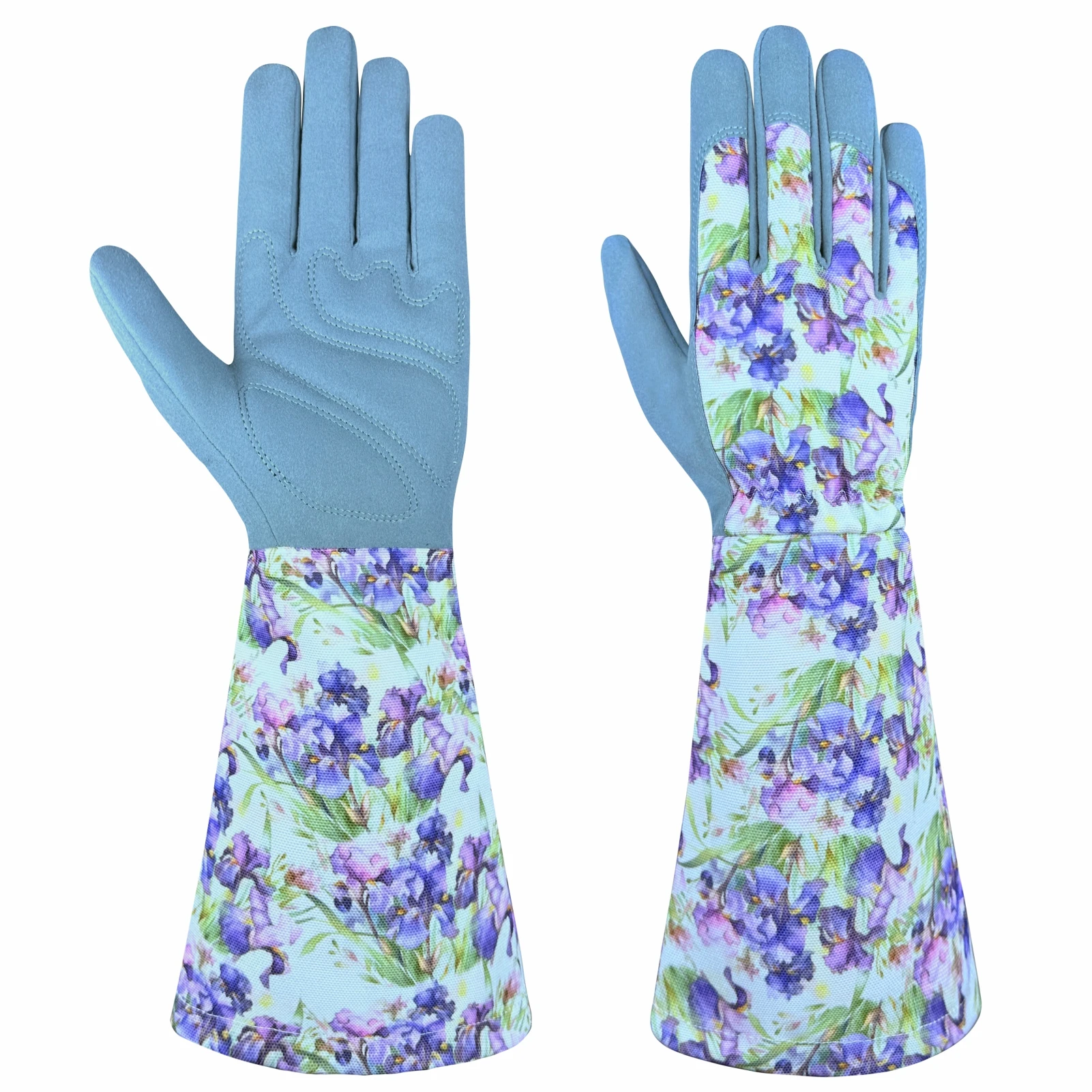 Long sleeve thorn resistant gardening gloves, finger and sleeve reinforced breathable garden gloves, suitable for rose pruning,
