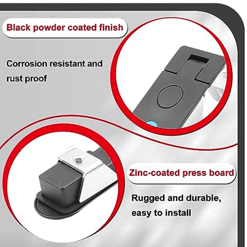 Compression Latches, Metal Flush Mount Trigger Latch, Adjustable Lever Replacement Compression For Trailers Durable Easy Install