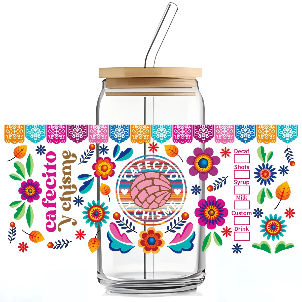 

1 UV transfer sticker Crystal Label Crystal Label dtf sticker cross-border 16oz transparent glass sticker cross-border