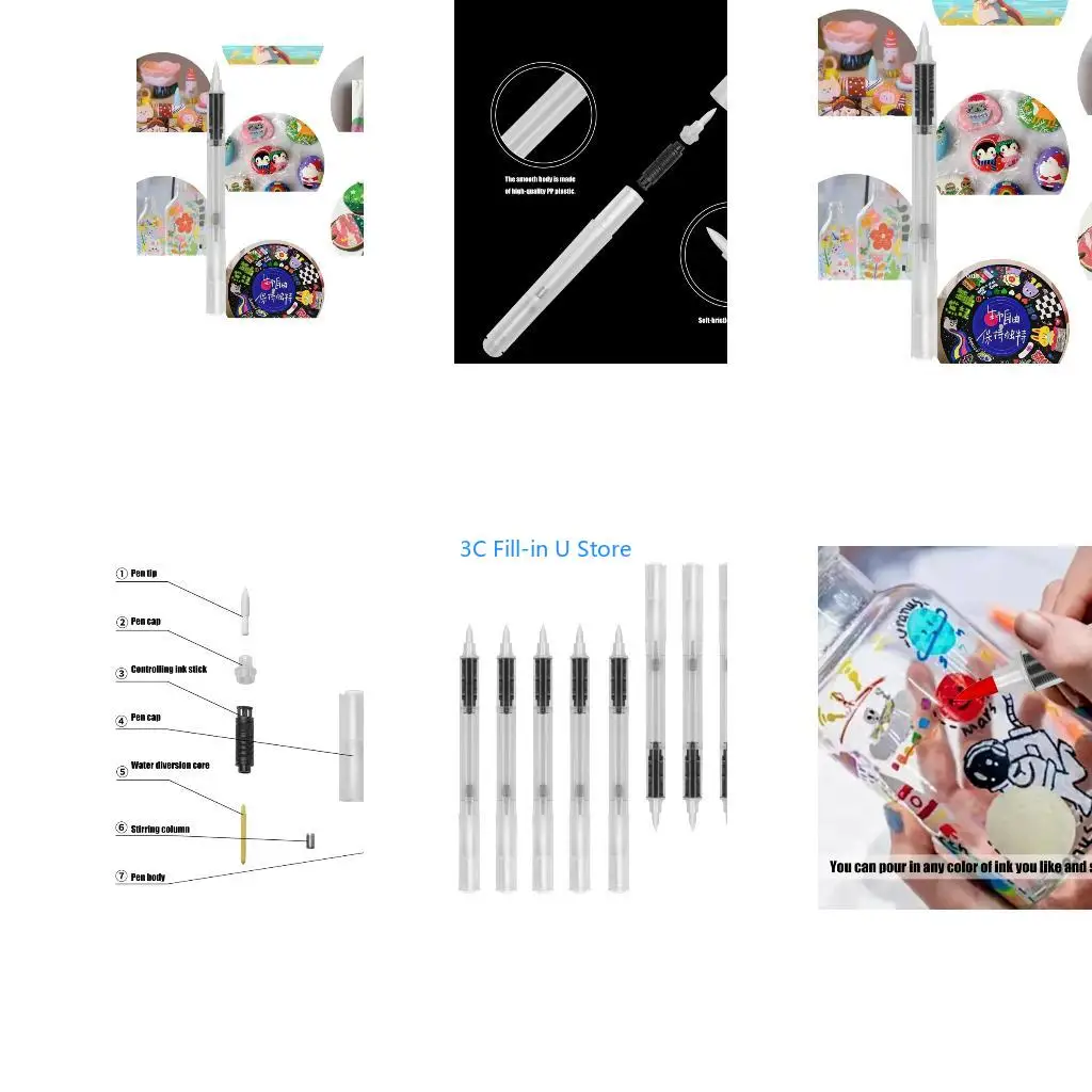 G8TA 10Pieces Transparent Body Markers Empty Tube Continuous Systems