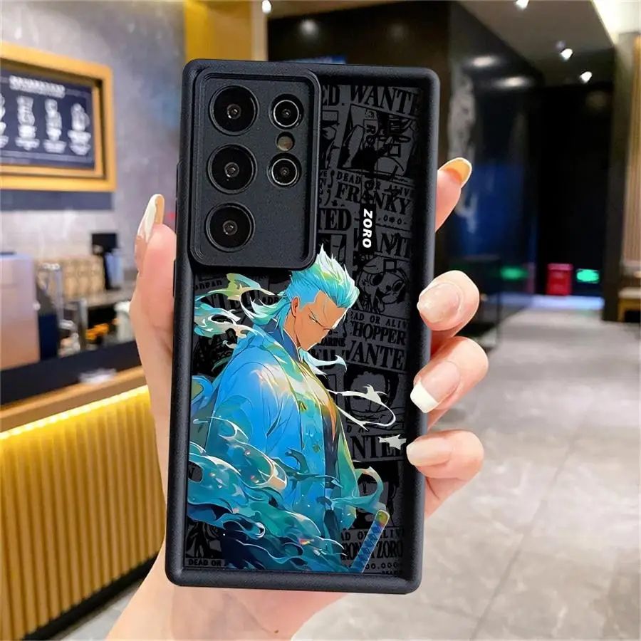 Etui One Piece Cool Zoro Luffy na Samsung Galaxy S25 Ultra S25 Edge S24Ultra S23 FE S20FE S22 S21 S24 Plus, miękka obudowa