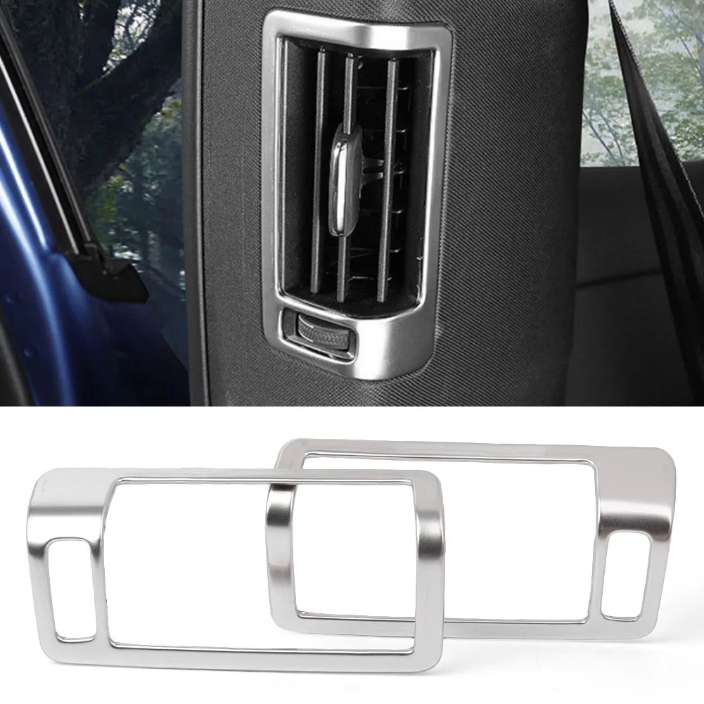 

Silver Car Air Vent Outlet Cover Decoration Trim For Volvo XC60 2018 / XC90 2015 2016 2017 2018