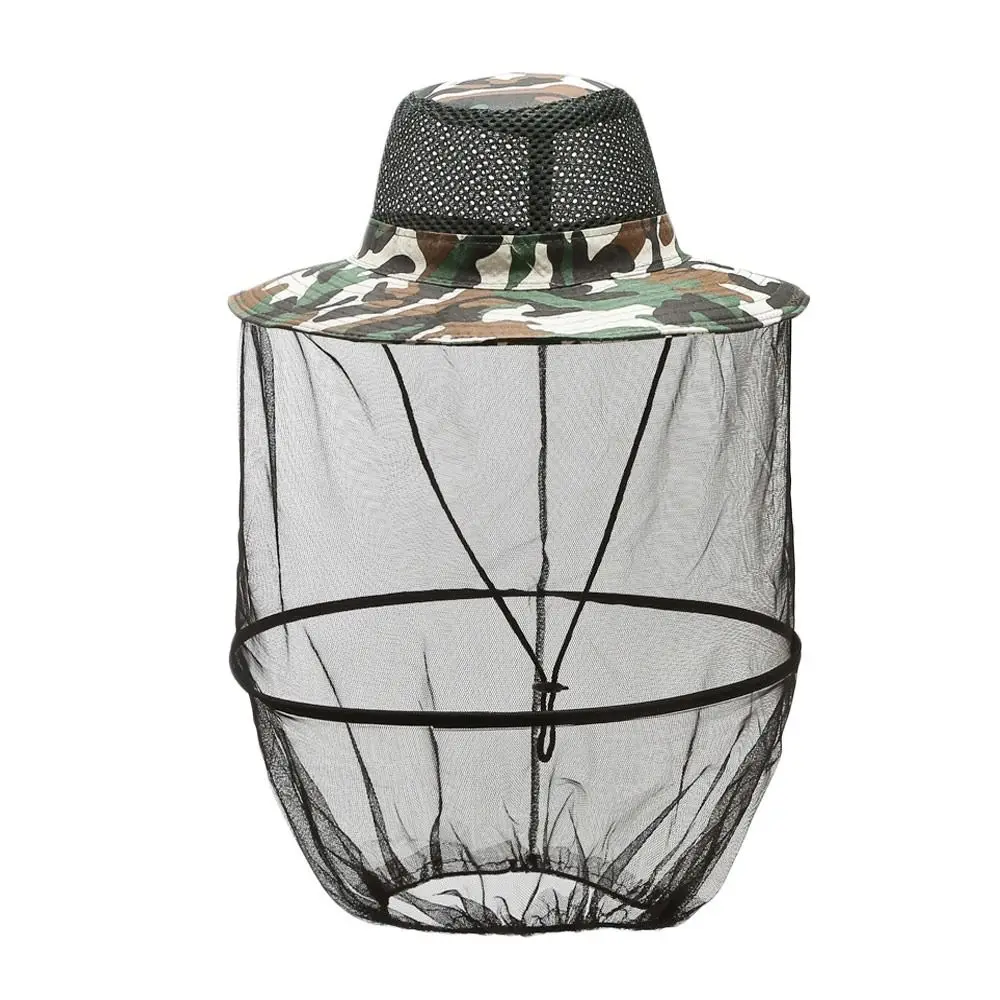 Outdoor Sunscreen Mosquito Hat Repellent Protection Foldable Bucket Hat Casual Hidden Net Mesh Insect Proof Cap for Men Women