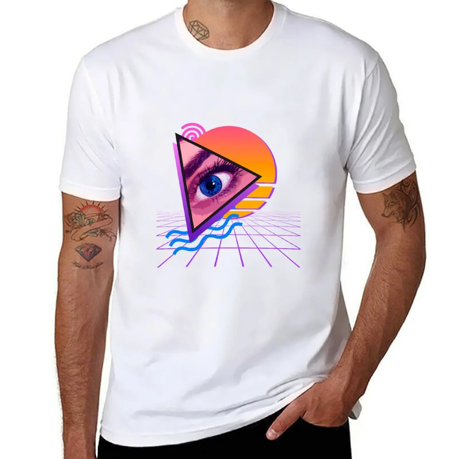 

T-Shirt cotton t man Vaporwave casual for eye shirt men t shirts man