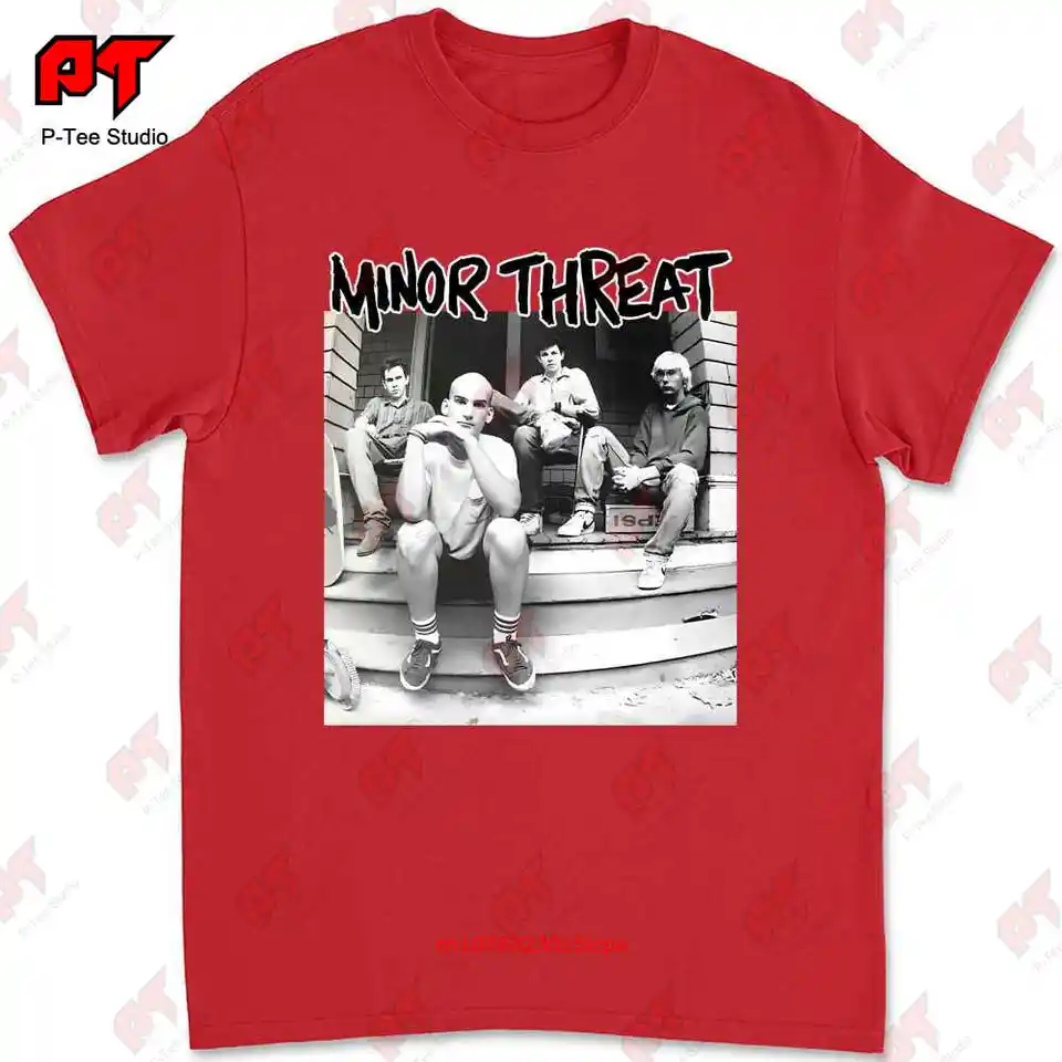 スペシャル 90s MINOR THREAT プロモ Tシャツ L Vintage 90S Minor Threat T Shirt Xl Fugazi Hardcore Punk Black