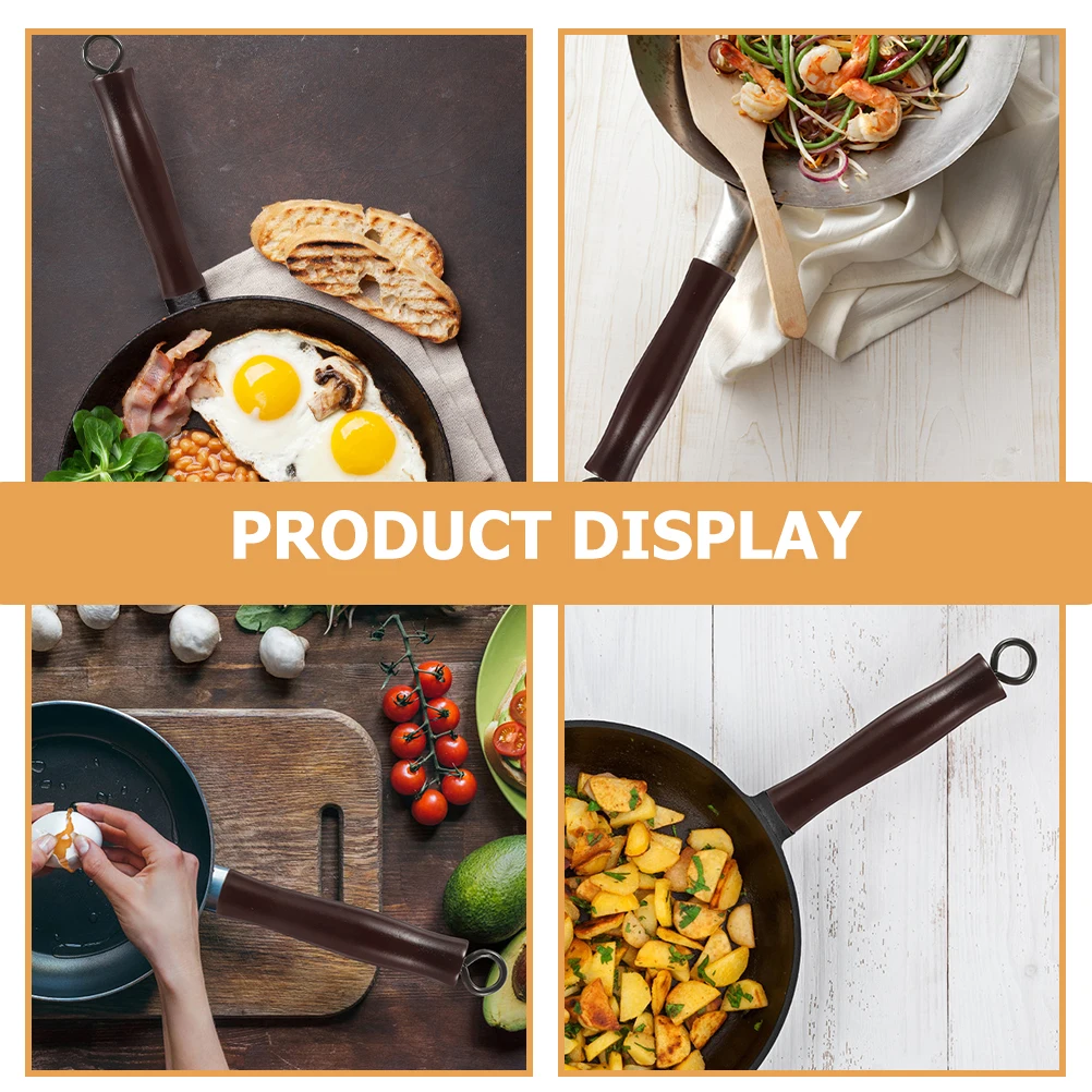 

Anti-scalding Wooden Handle General Pot Pan Cooking Handles Replacement Detachable Iron Removable
