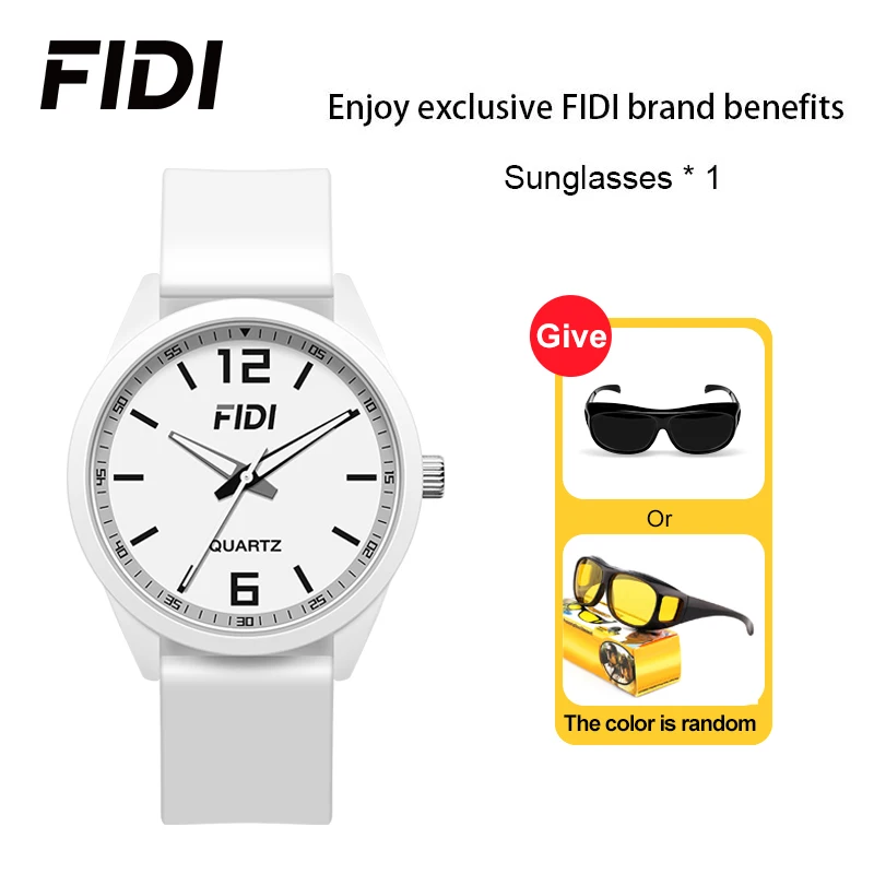 

FIDI New Watch Student Quartz Unisex Watch Fashion Silicone Couples Watches Sports Trend Birthday Gifts FD118
