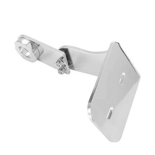 Imagen 2 del producto Soporte para placa de matrícula de montaje lateral de motocicleta, negro/cromo, para Harley Softail Fat Boy Breakout Dyna Street Bob 2018-2022