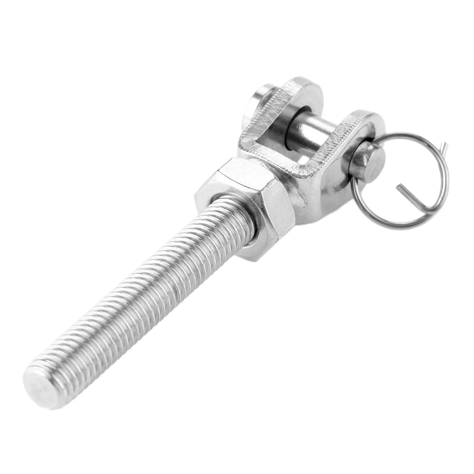 1Pc Lifting Eye Bolt Jaw Bolt Fork Bolt M8 M10 304 Stainless Steel Silver for Sailing Boating Marine and Industrial Applications