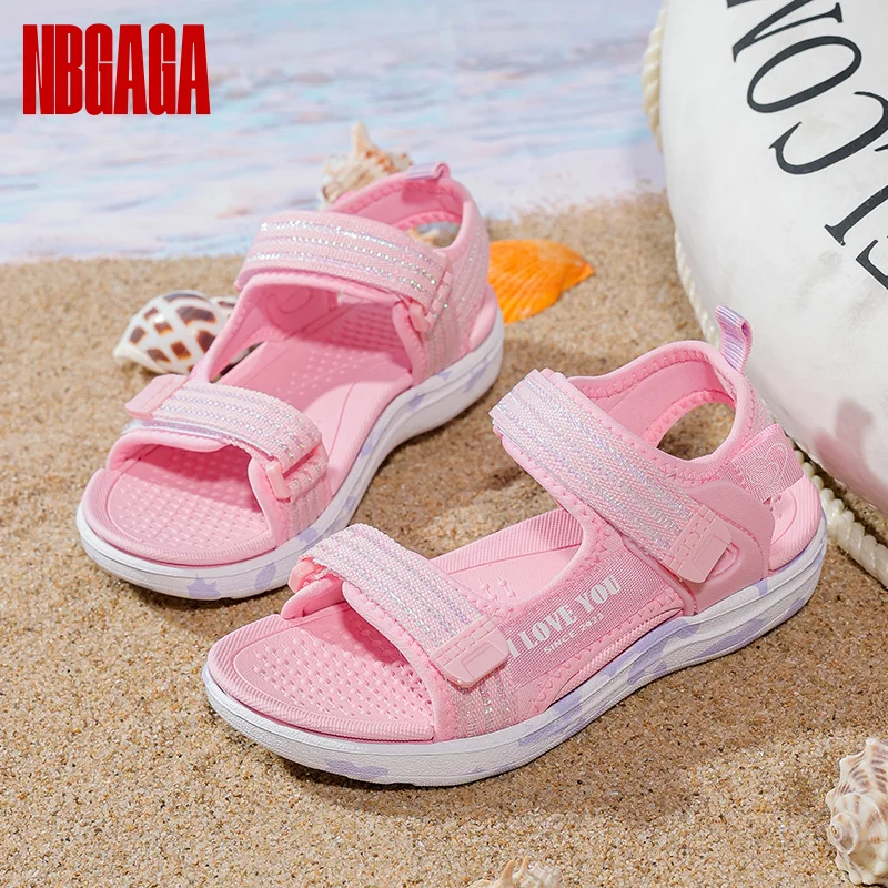 

Girls Beach Water Sport Sandals Sparkling Lightweight Non-Slip Sole Comfortable Breathable Quick Dry Fashion Casual Outdoor Shoe