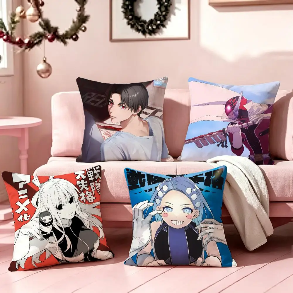 Anime Ranger RejectS Cushion Cover Pillow Short Plush Pillow Cute Simple Style For Living Room Bedroom Birthday Gift