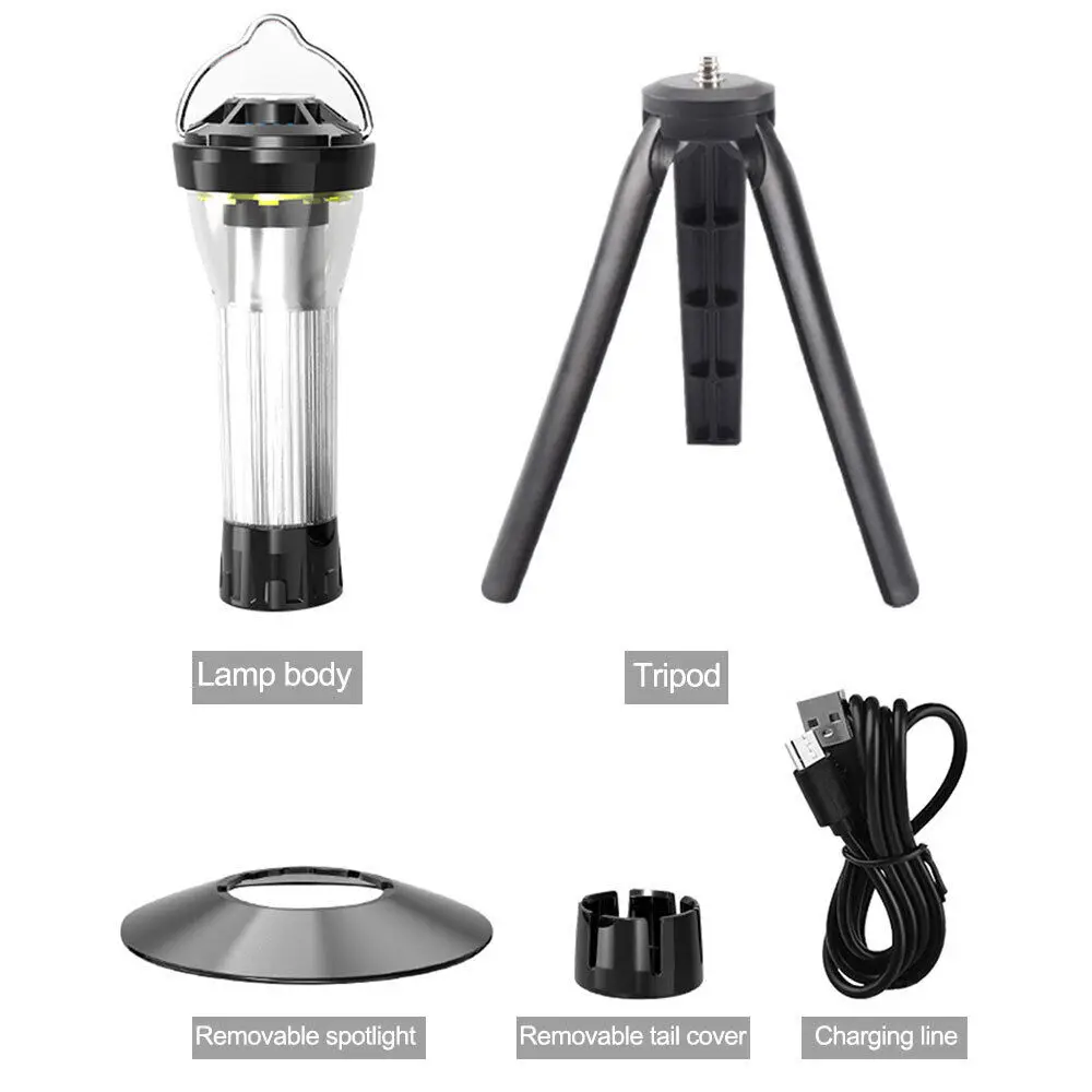 Camping Lantaarn Usb Oplaadbare Licht Draagbare Outdoor Camping Licht Magneet Noodverlichting Tent Licht Krachtige Led Werk Lamp