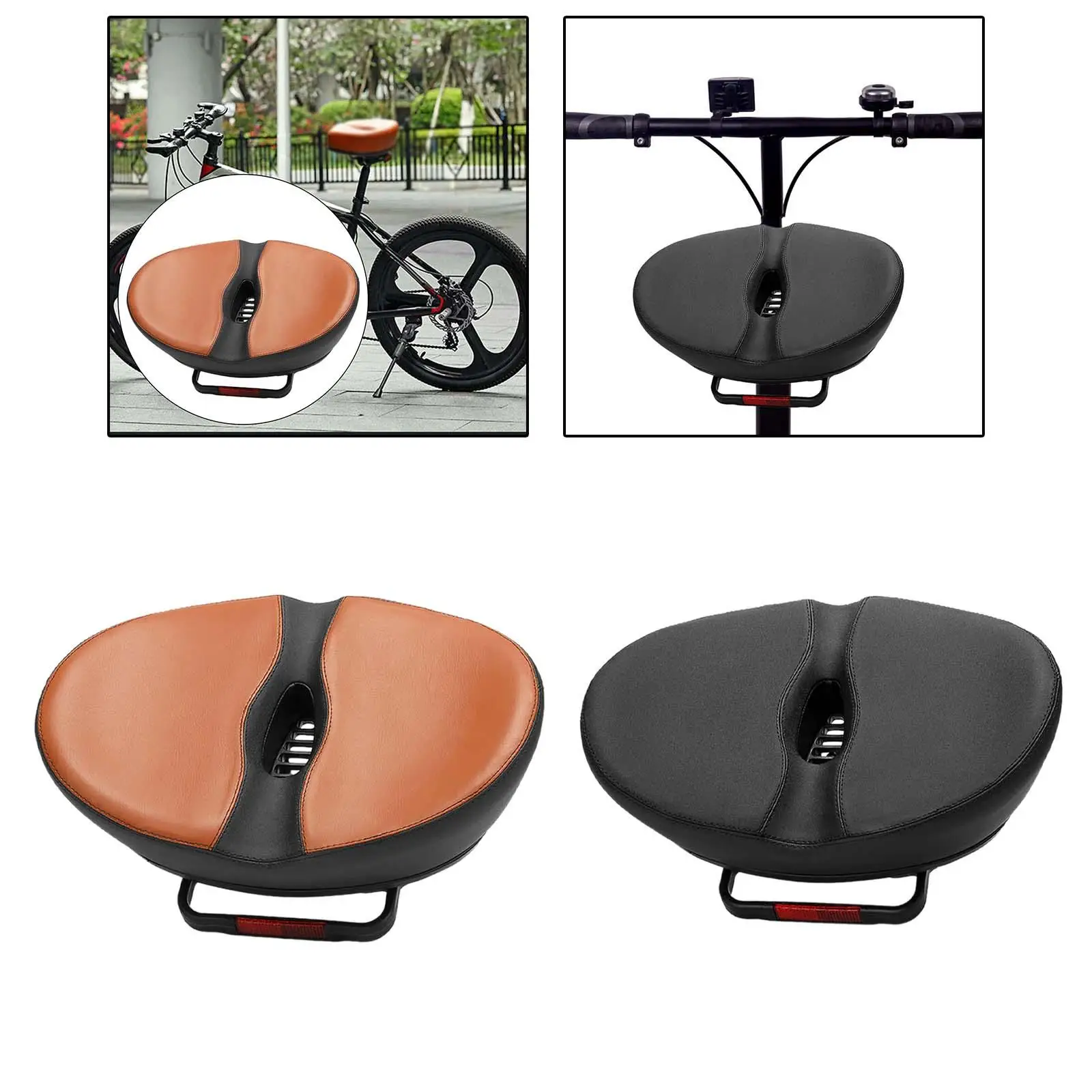 Comfortable Bike Seat Cushion Wide Soft Bike Saddle Bike Seat for Men Women Noseless Bicycle Saddle for Stationary Bike Riding