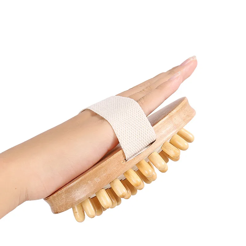 1Pc Stress Release Comb Massager Neck Arm Back Scratcher Relaxing 7x13cm Wood Body Massage Knock Hammer