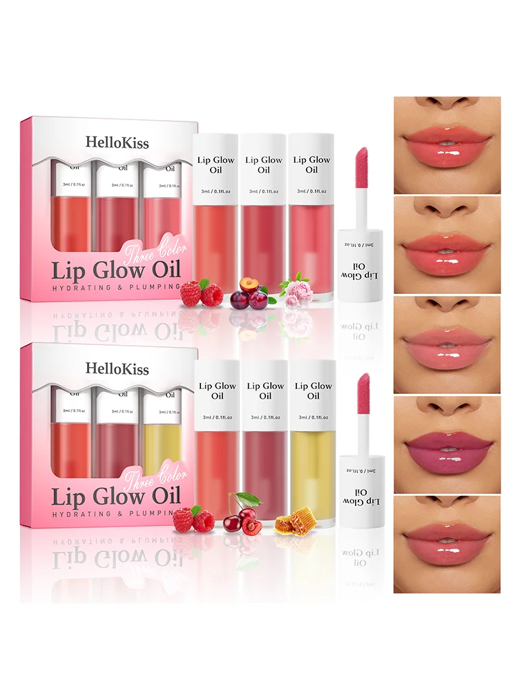 3色の保湿グリッターリップグレイズ - 魅惑的なピンクのリップグロス、女の子へのギフトに最適なリキッドリップスティック