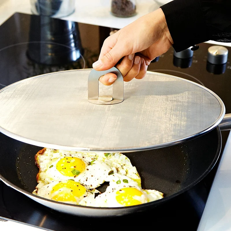 Protezione antigrasso per copertura pentola antispruzzo per padella, coperchio per padella resistente alla temperatura, accessori da cucina per utensili da cucina per olio