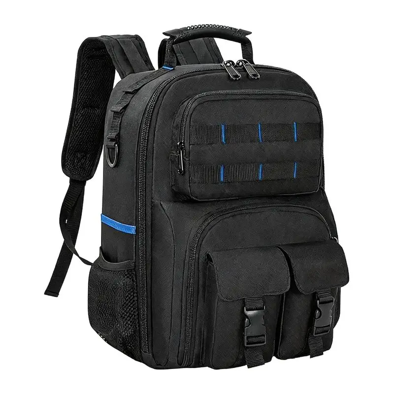 Heavy Tool Backpack Padded Removable Storage Bag Modern Minimalist Style Zipper Opening and Closing Kit