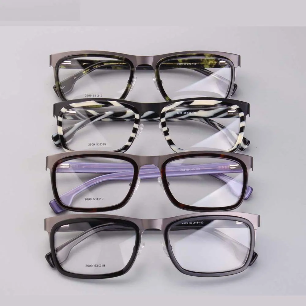 

Оптовые высококачественные деловые мужские очки из ацетата gafas с металлической инкрустацией, пружинными петлями и текстурой премиум-класса для профессионального стиля