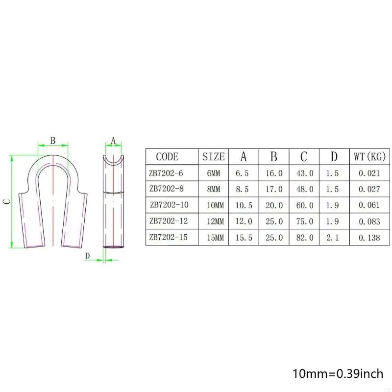Fune metallica per anelli di protezione Elementi di fissaggio per sartiame Ditali per linea di ancoraggio Anelli in argento Morsetto per verricello Anello per filo