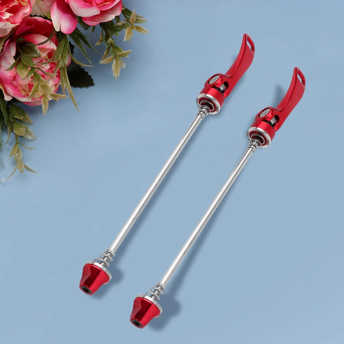 

1Pair Bike Quick Release Skewer Hub Strong Aluminum Steel Material Compact Size for Cycling Repair Essential Mountain Road Bike