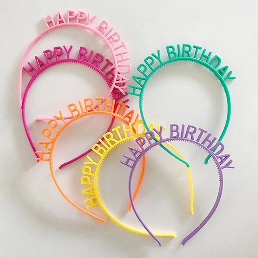 Prowow Happy Birthday Children Hair Accessories Kids Toddler Baby Hairband Adult Party Birthday Supplies Lovely Girls Headband