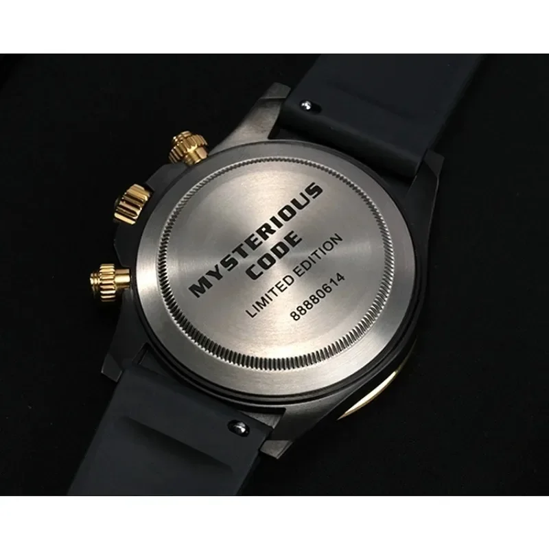 Mysterious code multi-function chronograph for VK63 quartz movement replica 7750 titanium watch foe men