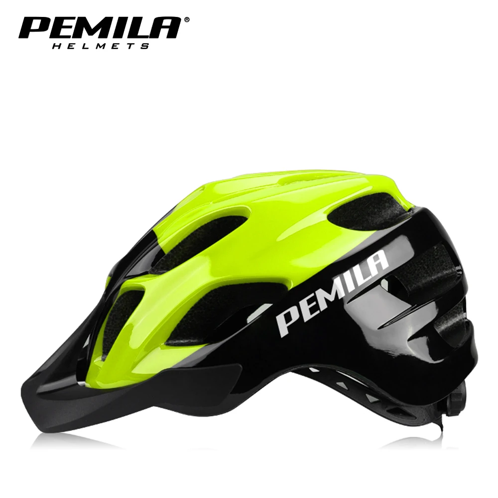 PEMILA DH MTB Bicycle Helmet Integrally-molded Outdoor Sports Road Mountain Bike Helmet Ultralight Racing Riding Cycling Helmet